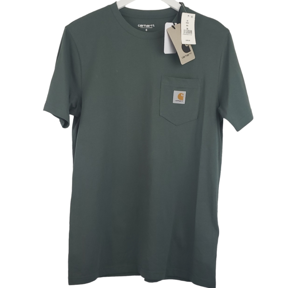 Carhartt NWT Pocket T Shirt Size Small in Hemlock Green Retail $38